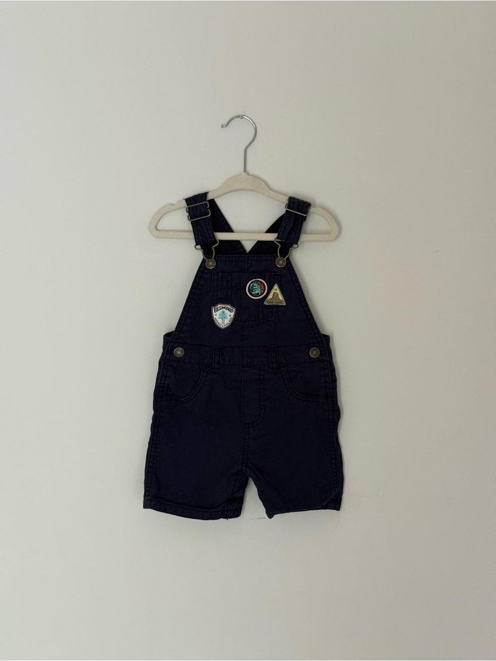 Carter's Navy Blue Patch Overalls 12M